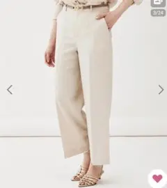 新品UNTITLED　ドライタッチワイドパンツ ライトベージュ　日本製