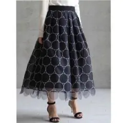 she Tokyo Anna circle dot シルクオーガンジースカート