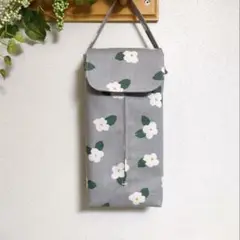 ティッシュカバー白い花