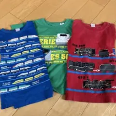 電車デザイン Tシャツ 3枚セット サイズ100