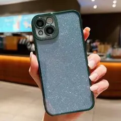 iPhone12pro グリーンラメケース