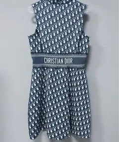 未使用　ChristianDior ディオール　ニット　ラメ　ワンピース　ボタン ☆美品☆ディオール ニットワンピース ボタン ショールカラー