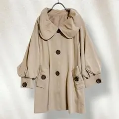 アールピーエス スプリングコート ビッグボタン 丸襟 春アウター【1970】