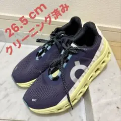 【美品】On CloudMonster 26.5 ネイビー/イエロー シューズ