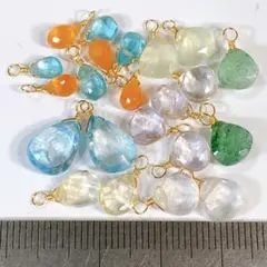 サービス品＊天然石のチャームアソートk6