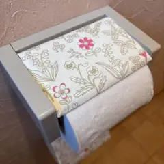 3134【2点100円、3点200円引き】花柄トイレットペーパーカバー