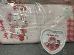 My Melody 座椅子とハート型プレートセット　1番くじ　マイメロ