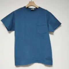 グッドウエア ポケットTシャツ ポケT スモーキーコバルト 紺 青 M