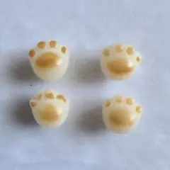 肉球　パーツ　菩提根(木の実)　4個セット