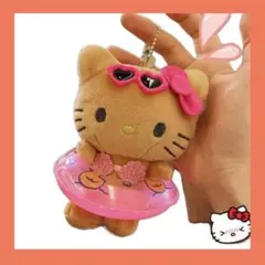 日焼けキティ　ぬいぐるみ　キーホルダー　マスコット
