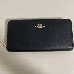 coach コーチ　長財布　ブラック　レザー　金ロゴ　レディース　人気
