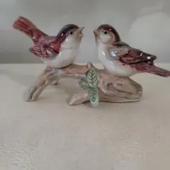 すずめ置き物、陶器置き物、すずめ、雀