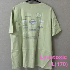 ラブトキシック　新品　ロゴバックTシャツ ビッグシルエット　ロゴプリント　170