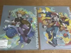 ポケモンセンター　レッド&グリーン　クリアファイル