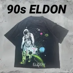 90s ELDON USA製　半袖　宇宙飛行士 アートTシャツ　２XLサイズ
