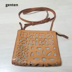 美品★genten マルチカットワーク ミニショルダー