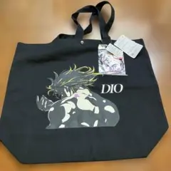 ☆新品！タグ付！ジョジョ DIO トートバッグ 黒 ラバーストラップ付き☆