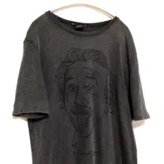 ZARA アインシュタイン フォト Tシャツ グレー S ヴィンテージ