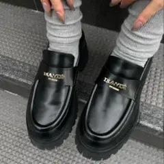 完売⭐︎DIANTE ブラック ローファー 厚底
