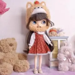 【一期一笑さん専用】ブライスアウトフィット衣装 ブライス用 柴犬帽子Blythe