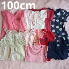 100cm 女の子　半袖トップス　夏　Tシャツ　ショートパンツ　まとめ売り