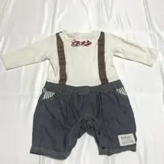 蝶ネクタイ&サスペンダーデザイン　ロンパース70