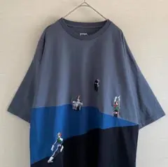 【美品】　グラニフ　仮面ライダー　1号　ライダーキック　刺繍　ビッグTシャツ M