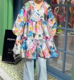 STINE GOYA Textured Crinkled Poly ワンピース