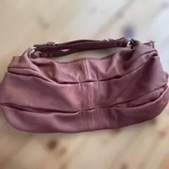 Beaure ブラウン レザー ショルダーバッグ