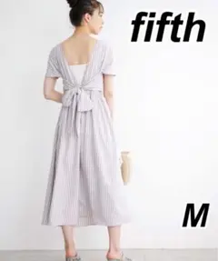 【fifth】バックリボンストライプワンピース［Mサイズ］
