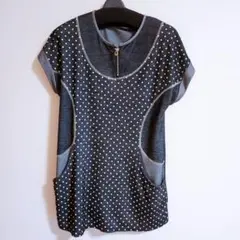 普段着やお出かけに❤️フレンチ袖✴️水玉チュニック◎新品✴️