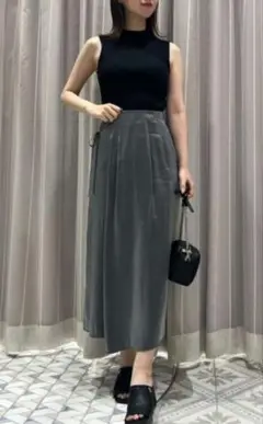 ★新品★ジルスチュアート シャンブレーサテンラップスカート