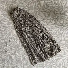 レオパード柄　ロングプリーツスカート　M