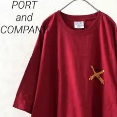 PORT and COMPANY Tシャツ 半袖 バックプリント 3L 大きめ