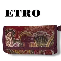 ETRO エトロ　ポーチ　鏡付き　ペイズリー　小物入れ　コインケース