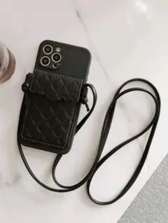 Q58 新品 iPhone 13pro ショルダーケース カード入れ付 斜め掛け