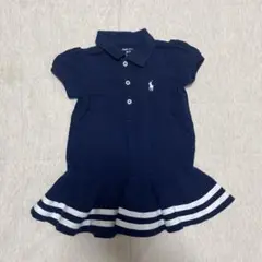 美品　ラルフローレン　6m 70cm 半袖ワンピース　ネイビー　紺色　女の子