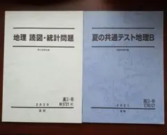 駿台 テキスト『夏の共通テスト地理B』『地理 読図・統計問題』2冊セット