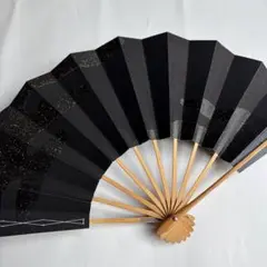 (967)舞扇　黒　金