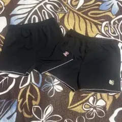 黒のリボン刺繍スパッツ 秘密パンツ￼