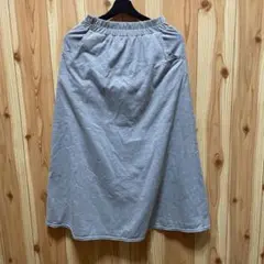 グレー スウェット フレアスカート　BROWNY