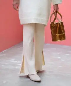 【再値下げ！】Ray BEAMS レイビームス サイドスリットリブパンツ
