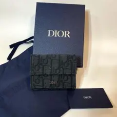 【定番】DIOR ディオール オブリーク ジャガード コンパクトウォレット 財布