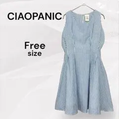CIAOPANIC チャオパニック 美品 ストライプ ノースリーブ ワンピース