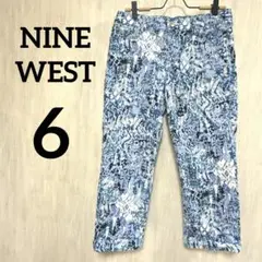 NINE WEST 【6】CHRYSTIE CAPRI 青系 キャプリパンツ