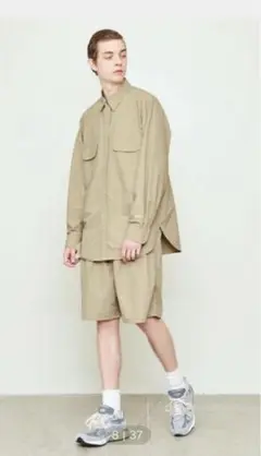 【新品】ユナイテッドアローズ&サンズ　ショートパンツ　メンズ　ベージュ　XL UNUSED（アンユーズド）ショートパンツ ベージュ サイズ:3(L位