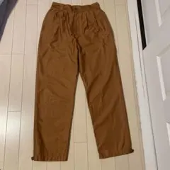 ブラウン チノパン ウエストゴム