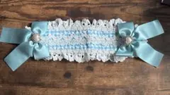 ヘッドドレス 水色 サックス ロリィタ