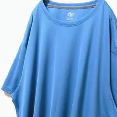 アスレチックワークス ロゴ Tシャツ くすみブルー 青 3XL 古着