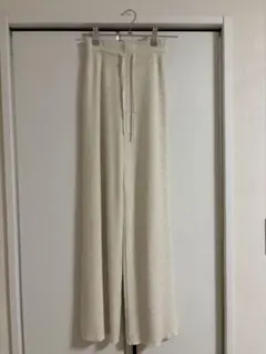ユニクロUNIQLOウォッシャブルニットリブパンツ Sサイズ アイボリー